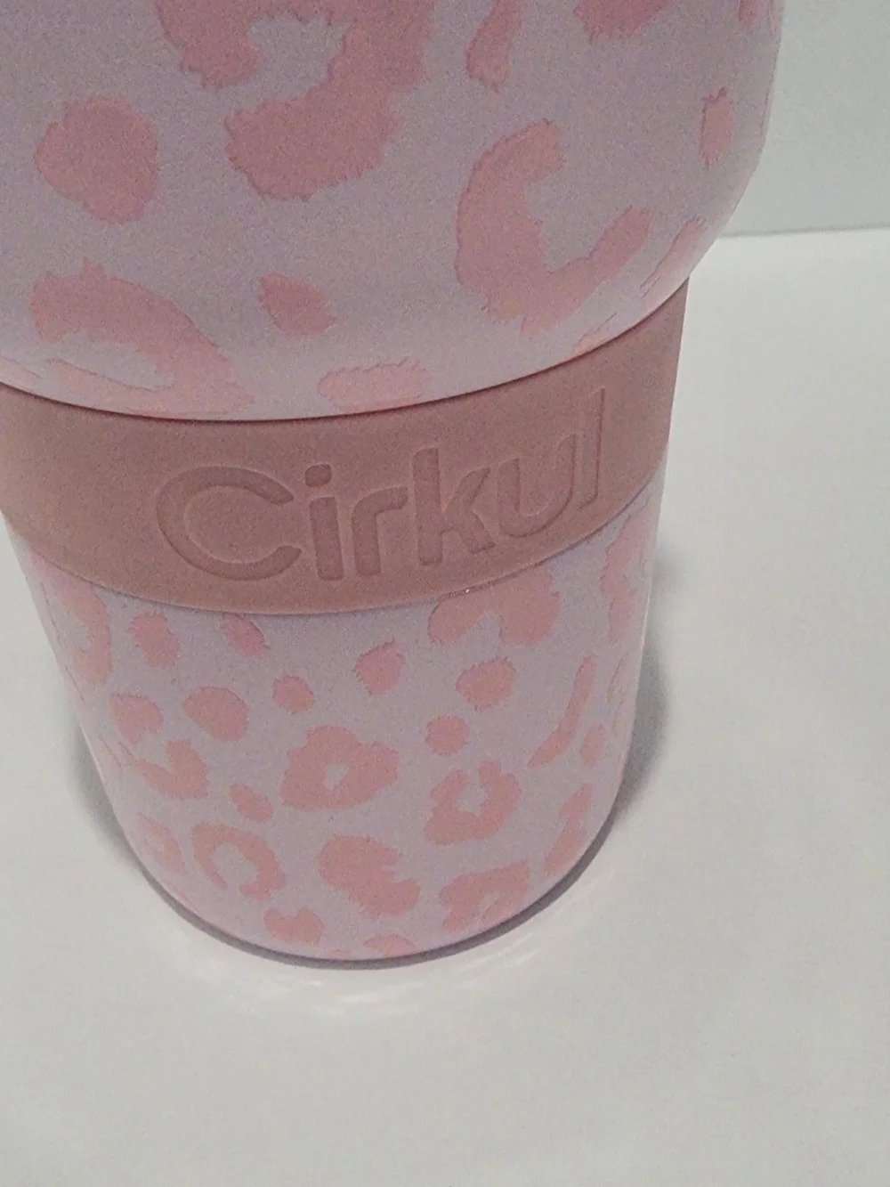 Cirkul StrawSip 30oz Travel Tumbler - Pink Leopard Print